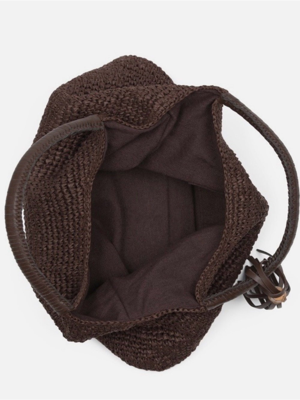 Tommy Bahama Brown Woven Tote with Tassel brown - Picture 3 of 8